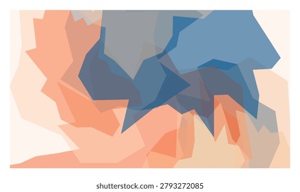 Abstract multi colored geometric background with overlapping sharp translucent forms. Stylish graphic design with dynamic interplay of warm and cool color tones.