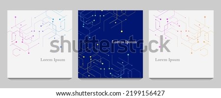 abstract multi colored hexagon, network image set, geometric texture background, scientific technology, futuristic concept Foto d'archivio © 