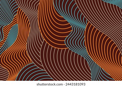 Abstract multi colored irregular stripes textured background. seamless geometric pattern design for certificates, invitations, textiles, clothing, covers and etc.