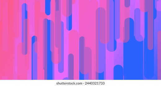 Abstract Multi Colored Retro Style Design - White, Pink, Purple, Blue Colors - Banner, Background, Poster or Landing Page Design, Multi Purpose Template