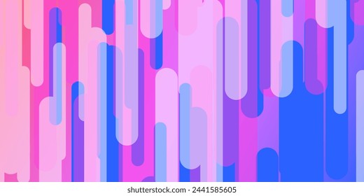 Abstract Multi Colored Retro Style Design - White, Pink, Purple, Blue Colors - Banner, Background, Poster or Landing Page Design, Multi Purpose Template