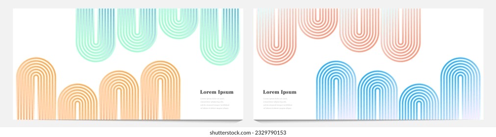 abstract multi colored stripe line, geometric texture background, gradient pattern, retro styled concept set