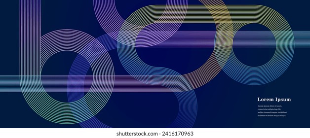 abstract multi colored stripe line, geometric circle texture background, futuristic technology, retro styled concept