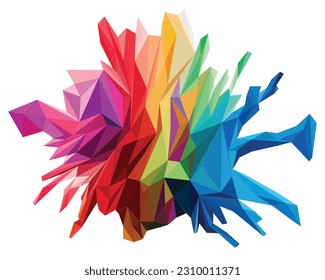 Abstract multi colorful polygon template background texture