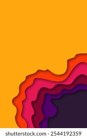 Abstract multi layers papercutting pattern for flyer, poster and banner cover. 3d paper cut carving art for business presentation.