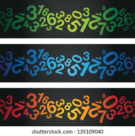 abstract multi number background