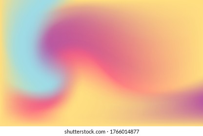 Abstract multi pastel colors holographic gradient style. mesh background and wallpaper backdrop, website or banner. vector illustration