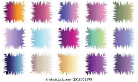 Muestras de paleta de colores de múltiples formas Abstractas