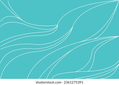 Abstract of multi spline vector. Design japanese wave pattern of water surface and ocean element template with vintage style white on blue background. Design print for illustration, background. Set 1