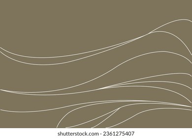 Abstract of multi spline vector. Design japanese wave pattern of water surface and ocean element template with vintage style white on brown background. Design print for illustration, background. Set 9