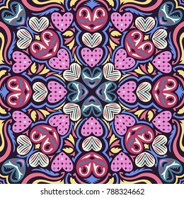 abstract multi valentine heart pattern