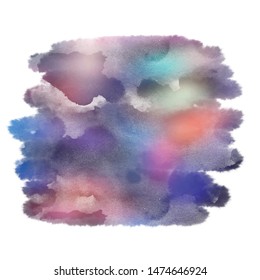 Abstract multicolor aquarelle background. Gradient hand made watercolor stock wallpaper. Textured warm colored template.