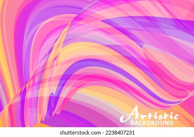 Abstract multicolor artistic background with undulated whirl. Vector graphic pattern