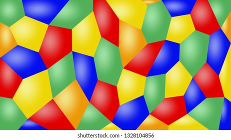 Abstract multicolor background with convex polygons. Vector design.