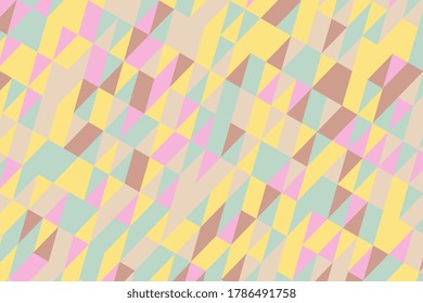 Abstract multicolor background filled with colorful triangles. Modern geometric pattern for websites or mobile app wallpaper. Vector eps10