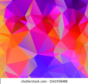 Abstract multicolor blue and purple background. Vector polygonal design 