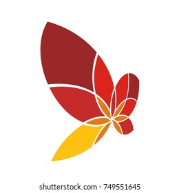 abstract multicolor butterfly, vector illustration