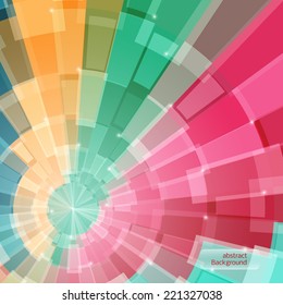 Abstract multicolor circle tunnel background. Vector illustration