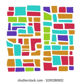 Abstract multicolor city plan background for website design applications