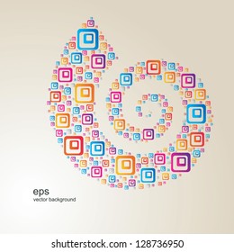 Abstract multicolor composition with a spiral. A vector.