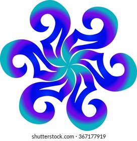 An abstract multicolor element of ornament