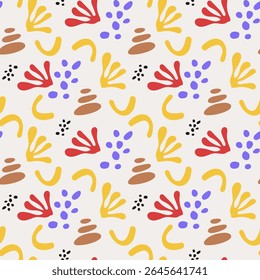 Abstrait éléments multicolores, formes liquides. Taches colorées, forme libre, formes organiques. Design mignon pour la couverture, la bannière, l'emballage, les vêtements