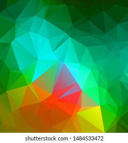 Abstract multicolor emerald green background. Vector polygonal design illustrator