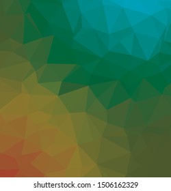 Abstract multicolor emerald green background. Vector polygonal design illustration