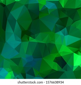 Abstract multicolor emerald green background. Vector polygonal design illustrator