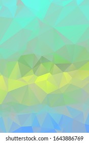 Fondo verde esmeralda multicolor abstracto. Ilustrador de diseño polígono vectorial