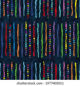 Abstract Multicolor Ethnic Stripes Pattern