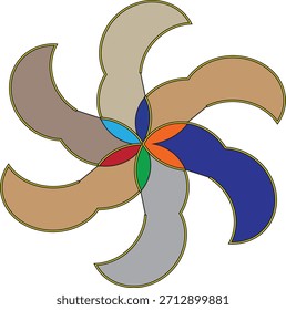Abstract Multicolor Flower Logo or Icon