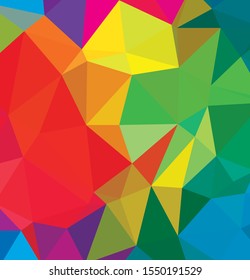 Abstract multicolor full Color rainbow background. Vector polygonal design