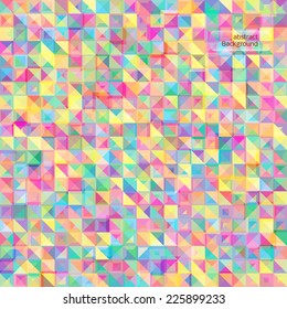 Abstract multicolor geometric Background of triangles, vector illustration