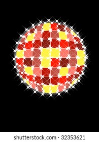 abstract multicolor glass dick boll