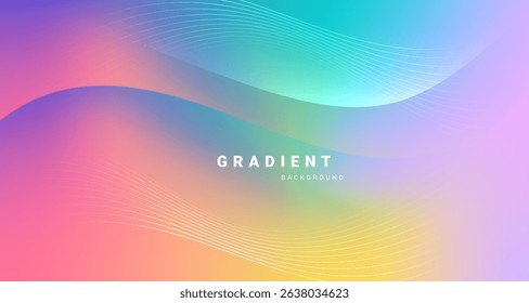 Abstract multicolor gradient background with soft shapes. Vector.
