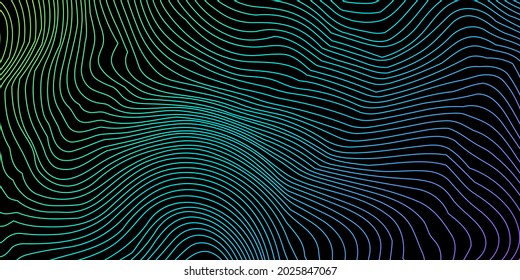 Abstract multicolor gradient striped mesh background. Geometric pattern with visual distortion effect. Optical illusion. Op art vector.