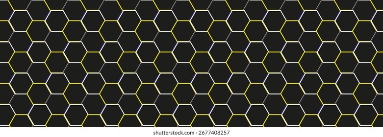  Abstractas multicolor hexágono geométrico nido de abeja textura de fondo. elemento decorativo creativo de tela. hexágono de luz concepto digital creativo Vector de superficie cuadriculado hexagonal .