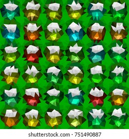 Abstract multicolor low poly vector background - decorative pattern