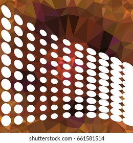 Abstract multicolor mosaic backdrop with dots. Geometric low polygonal background. Design element for book covers, presentations layouts, title backgrounds. Vector clip art.