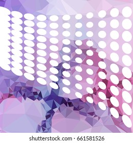 Abstract multicolor mosaic backdrop with dots. Geometric low polygonal background. Design element for book covers, presentations layouts, title backgrounds. Vector clip art.