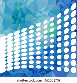 Abstract multicolor mosaic backdrop with dots. Geometric low polygonal background. Design element for book covers, presentations layouts, title backgrounds. Vector clip art.