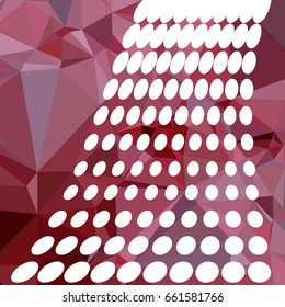 Abstract multicolor mosaic backdrop with dots. Geometric low polygonal background. Design element for book covers, presentations layouts, title backgrounds. Vector clip art.