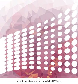 Abstract multicolor mosaic backdrop with dots. Geometric low polygonal background. Design element for book covers, presentations layouts, title backgrounds. Vector clip art.