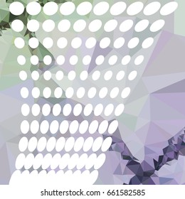 Abstract multicolor mosaic backdrop with dots. Geometric low polygonal background. Design element for book covers, presentations layouts, title backgrounds. Vector clip art.