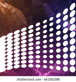 Abstract multicolor mosaic backdrop with dots. Geometric low polygonal background. Design element for book covers, presentations layouts, title backgrounds. Vector clip art.