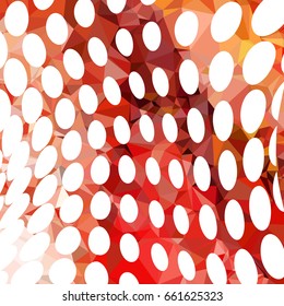 Abstract multicolor mosaic backdrop with dots. Geometric low polygonal background. Design element for book covers, presentations layouts, title backgrounds. Vector clip art.