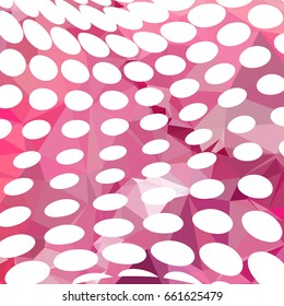 Abstract multicolor mosaic backdrop with dots. Geometric low polygonal background. Design element for book covers, presentations layouts, title backgrounds. Vector clip art.