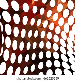 Abstract multicolor mosaic backdrop with dots. Geometric low polygonal background. Design element for book covers, presentations layouts, title backgrounds. Vector clip art.