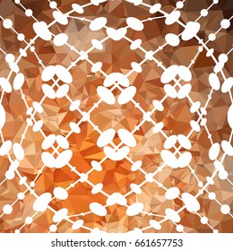 Abstract multicolor mosaic backdrop with dots. Geometric low polygonal background. Design element for book covers, presentations layouts, title backgrounds. Vector clip art.